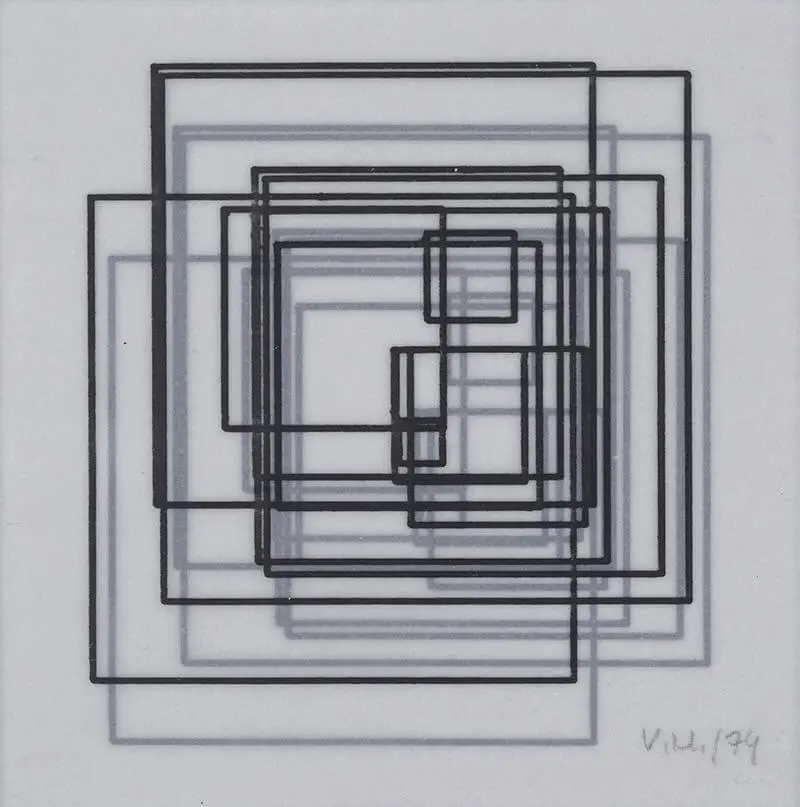 VERA MOLNÁR, La javà de 24 carrés, 1974